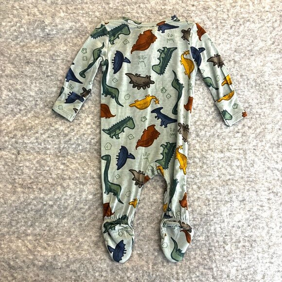 NWT Angel Dear Bamboo Footie in Dino Rocks 0-3M - Picture 4 of 5